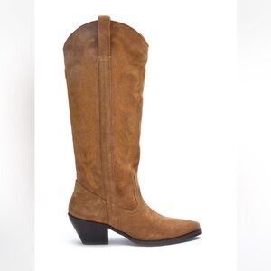 Tan Suede Coconuts Matisse Agency Knee High Western Cowboy Boots
